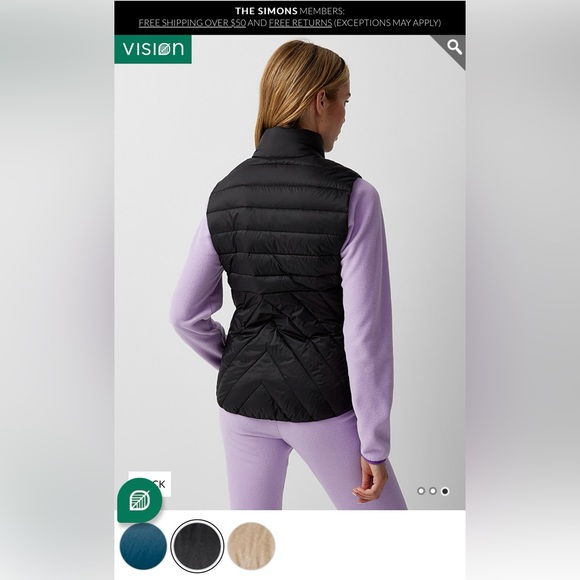 Mixed quilting down vest - Picture 6 of 6